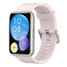 Per Huawei Watch Fit cinturino in silicone tinta unita (rosa)