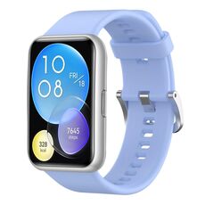 Per Huawei Watch Fit cinturino in silicone tinta unita (azzurro)
