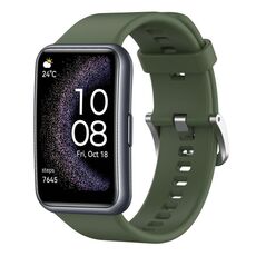Per Huawei Watch Fit cinturino in silicone tinta unita edizione speciale (verde scuro)