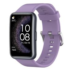 Per Huawei Watch Fit cinturino in silicone tinta unita edizione speciale (viola chiaro)
