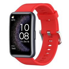 Per Huawei Watch Fit cinturino in silicone tinta unita edizione speciale (rosso)