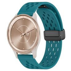 Per cinturino in silicone con chiusura magnetica pieghevole GarminMove Trend da 20 mm (verde nascosto)