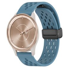 Per cinturino in silicone con chiusura magnetica pieghevole GarminMove Trend da 20 mm (blu)