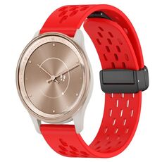Per cinturino in silicone con chiusura magnetica pieghevole GarminMove Trend da 20 mm (rosso)