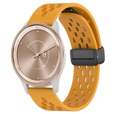 Per cinturino in silicone con chiusura magnetica pieghevole GarminMove Trend da 20 mm (giallo)