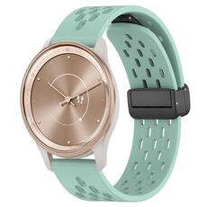 Per cinturino in silicone con chiusura magnetica pieghevole GarminMove Trend da 20 mm (verde acqua)