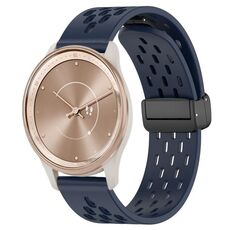 Per cinturino in silicone con chiusura magnetica pieghevole GarminMove Trend da 20 mm (blu notte)