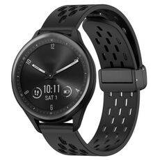 Per cinturino in silicone con chiusura magnetica pieghevole Garmin Vivomove Sport da 20 mm (nero)