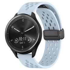 Per cinturino in silicone con chiusura magnetica pieghevole Garmin Vivomove Sport da 20 mm (azzurro)