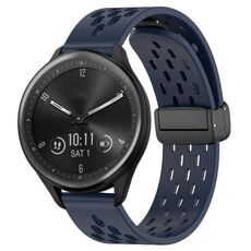 Per cinturino in silicone con chiusura magnetica pieghevole Garmin Vivomove Sport da 20 mm (blu notte)