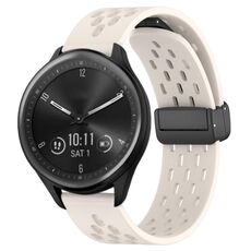 Per cinturino in silicone con chiusura magnetica pieghevole Garmin Vivomove Sport da 20 mm (colore Starlight)