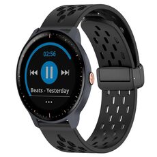 Per cinturino in silicone con chiusura magnetica pieghevole Garmin Vivoactive3 Music da 20 mm (nero)