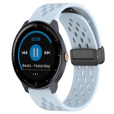 Per cinturino in silicone con chiusura magnetica pieghevole Garmin Vivoactive3 Music da 20 mm (azzurro)