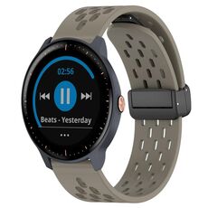 Per cinturino in silicone con chiusura magnetica pieghevole Garmin Vivoactive3 Music da 20 mm (cenere spaziale)