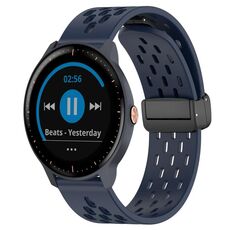 Per cinturino in silicone con chiusura magnetica pieghevole Garmin Vivoactive3 Music da 20 mm (blu notte)