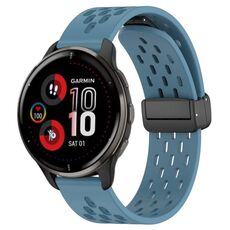 Per cinturino in silicone con chiusura magnetica pieghevole Garmin Venu 2 Plus da 20 mm (blu)
