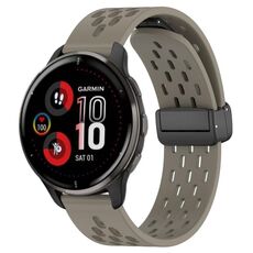 Per cinturino in silicone con chiusura magnetica pieghevole Garmin Venu 2 Plus da 20 mm (cenere spaziale)