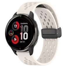 Per cinturino in silicone con chiusura magnetica pieghevole Garmin Venu 2 Plus da 20 mm (colore Starlight)