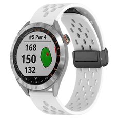 Per cinturino in silicone con chiusura magnetica pieghevole Garmin Approach S40 da 20 mm (bianco)