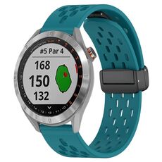 Per cinturino in silicone con chiusura magnetica pieghevole Garmin Approach S40 da 20 mm (verde nascosto)
