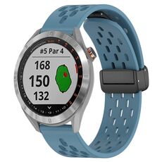 Per cinturino in silicone con chiusura magnetica pieghevole Garmin Approach S40 da 20 mm (blu)