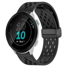 Per cinturino in silicone con chiusura magnetica pieghevole Garmin Forerunner 55 da 20 mm (nero)
