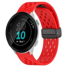 Cinturino per orologio in silicone con chiusura magnetica pieghevole Garmin Forerunner 55 da 20 mm (rosso)