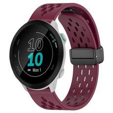 Cinturino per orologio in silicone con chiusura magnetica pieghevole Garmin Forerunner 55 da 20 mm (vino rosso)