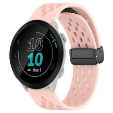 Per cinturino in silicone con chiusura magnetica pieghevole Garmin Forerunner 55 da 20 mm (rosa)
