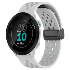 Per cinturino in silicone con chiusura magnetica pieghevole Garmin Forerunner 55 da 20 mm (grigio chiaro)