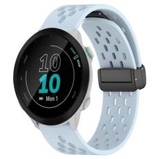 Per cinturino in silicone con chiusura magnetica pieghevole Garmin Forerunner 55 da 20 mm (azzurro)