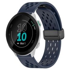 Per cinturino in silicone con chiusura magnetica pieghevole Garmin Forerunner 55 da 20 mm (blu notte)