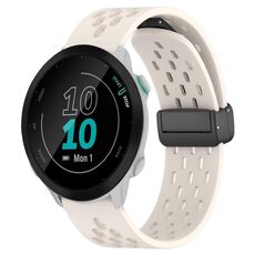 Per cinturino in silicone con chiusura magnetica pieghevole Garmin Forerunner 55 da 20 mm (colore Starlight)