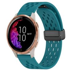Per cinturino in silicone con chiusura magnetica pieghevole Garmin Venu da 20 mm (verde nascosto)