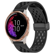 Per cinturino in silicone con chiusura magnetica pieghevole Garmin Venu da 20 mm (nero)