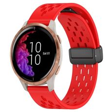 Per cinturino in silicone con chiusura magnetica pieghevole Garmin Venu da 20 mm (rosso)