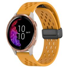Per cinturino in silicone con chiusura magnetica pieghevole Garmin Venu da 20 mm (giallo)