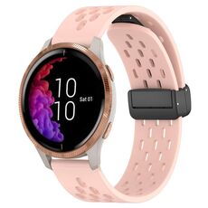 Per cinturino in silicone con chiusura magnetica pieghevole Garmin Venu da 20 mm (rosa)