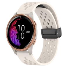 Per cinturino in silicone con chiusura magnetica pieghevole Garmin Venu da 20 mm (colore Starlight)