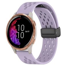 Per cinturino in silicone con chiusura magnetica pieghevole Garmin Venu da 20 mm (viola)