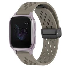 Per cinturino in silicone con chiusura magnetica pieghevole Garmin Venu SQ da 20 mm (cenere spaziale)