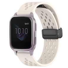 Per cinturino in silicone con chiusura magnetica pieghevole Garmin Venu SQ da 20 mm (colore Starlight)