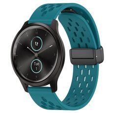 Per cinturino in silicone con chiusura magnetica pieghevole Garmin VivoMove Style da 20 mm (verde nascosto)
