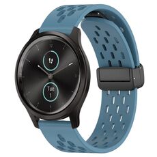 Per cinturino in silicone con chiusura magnetica pieghevole Garmin VivoMove Style da 20 mm (blu)
