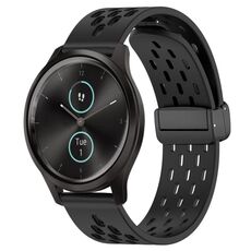 Per cinturino in silicone con chiusura magnetica pieghevole Garmin VivoMove Style da 20 mm (nero)