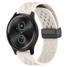 Per cinturino in silicone con chiusura magnetica pieghevole Garmin VivoMove Style da 20 mm (colore Starlight)