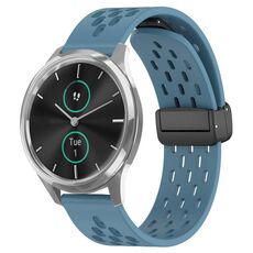 Per cinturino in silicone Garmin VivoMove Luxe da 20 mm con chiusura magnetica pieghevole (blu)