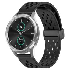 Per cinturino in silicone con chiusura magnetica pieghevole Garmin VivoMove Luxe da 20 mm (nero)