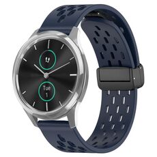 Per cinturino in silicone con chiusura magnetica pieghevole Garmin VivoMove Luxe da 20 mm (blu notte)