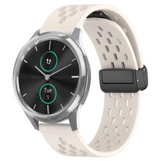 Per cinturino in silicone con chiusura magnetica pieghevole Garmin VivoMove Luxe da 20 mm (colore Starlight)